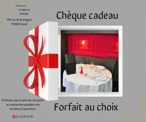 Bon cadeau, Laval, A La Bonne Auberge